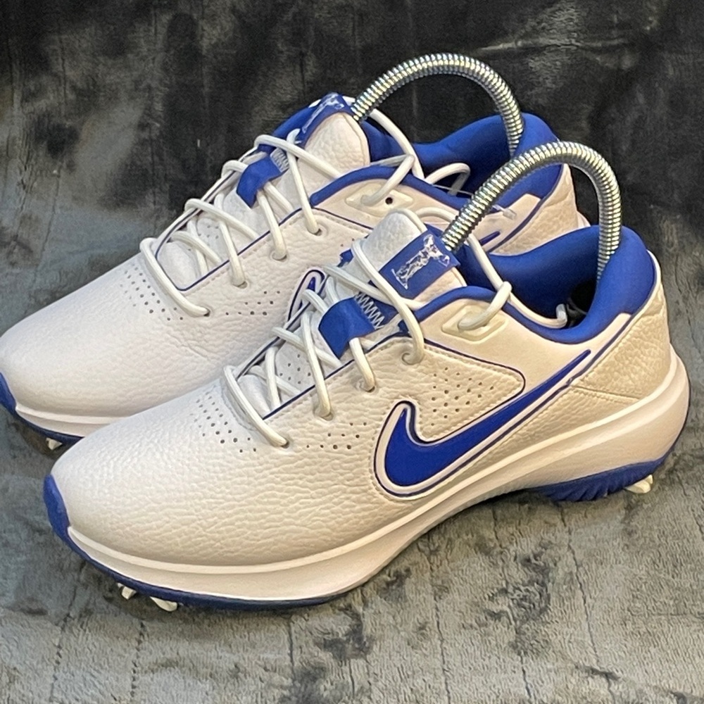 Nike Golf Shoes Women's Size 6.5 White Blue Spiked Athletic Sneakers DV6800-140